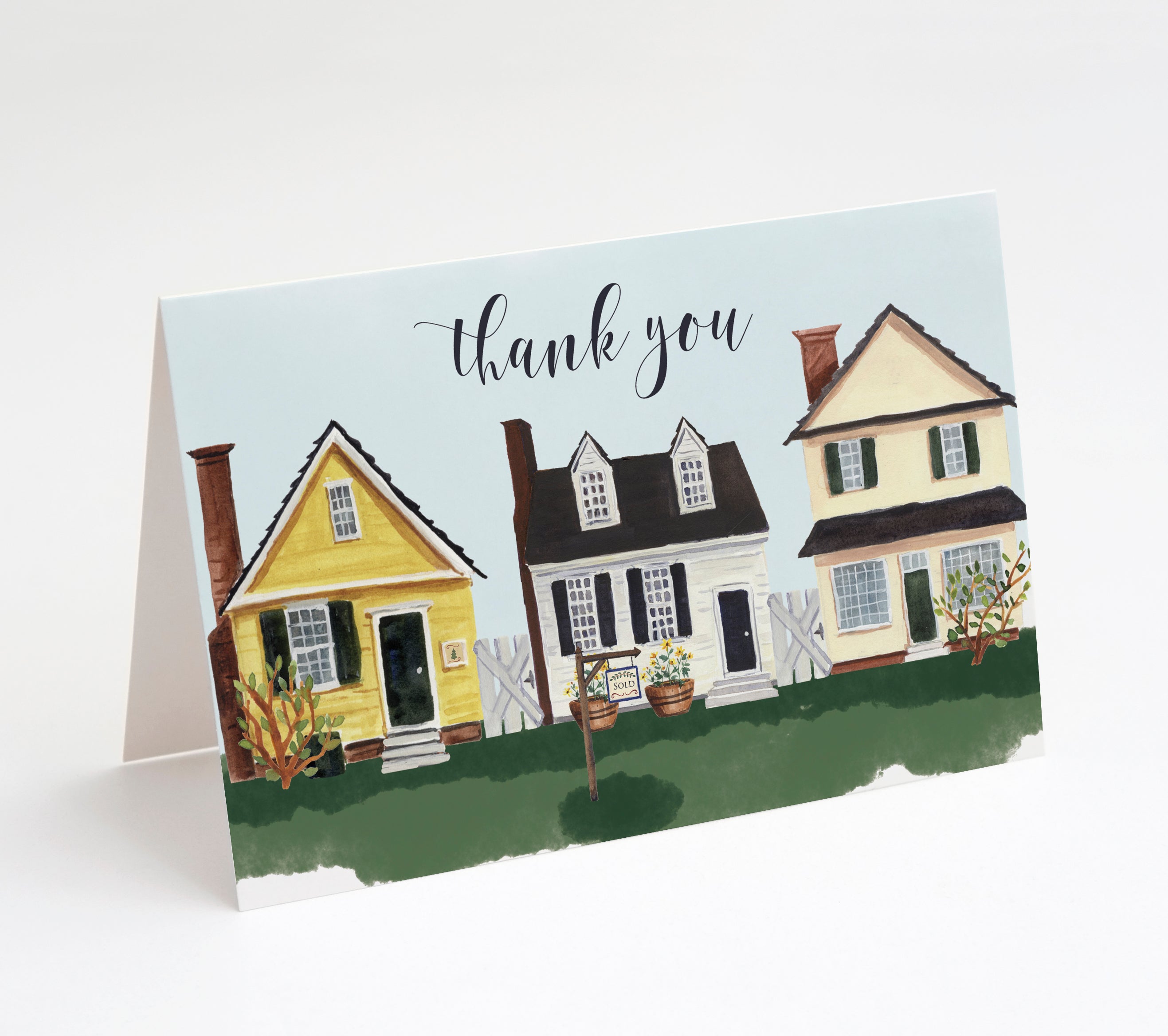 Realtor Thank You Cards w/ White Envelopes, Blank Inside, 25 Count, Made in the U.S.A.