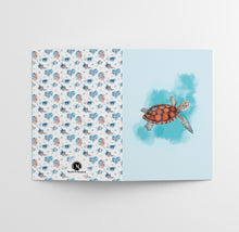 Load image into Gallery viewer, Sea Turtle Ocean Animal Notecards with Coordinating Envelopes (24 Count)
