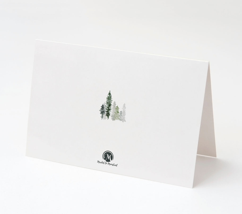 Sympathy/Funeral Thank You Cards - Snowy Mountain w/ Envelopes (25 Count)