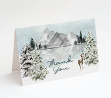 Load image into Gallery viewer, Sympathy/Funeral Thank You Cards - Snowy Mountain w/ Envelopes (25 Count)
