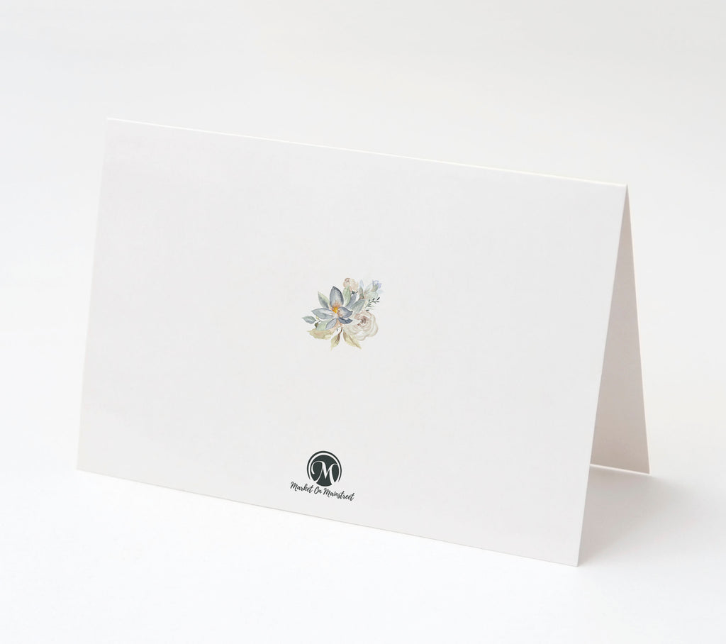 Sympathy/Funeral Thank You Cards - Tranquil Heron w/ Envelopes (25 Count)