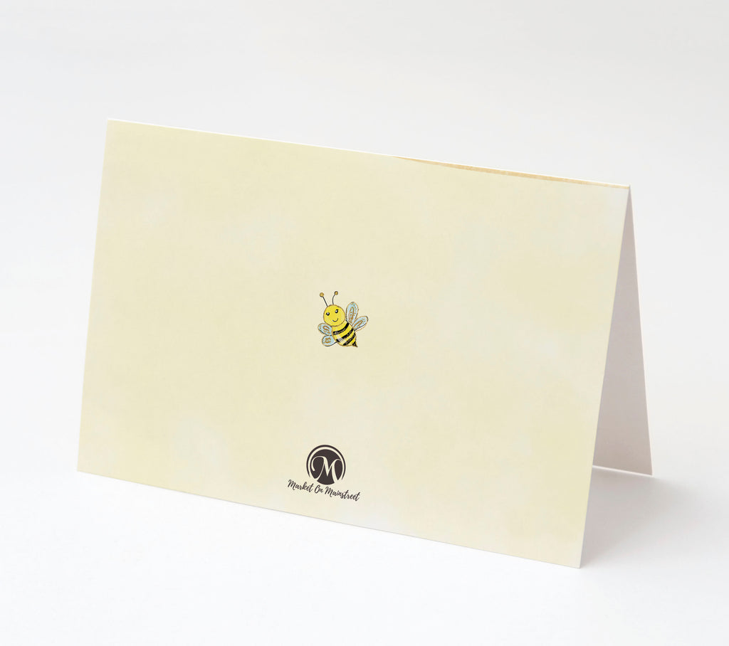 Bumble Bee Thank You Cards w/ White Envelopes, Blank Inside, 25 Count, Made in the U.S.A